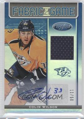 2012-13 Panini Certified - Fabric of the Game - Mirror Blue Jersey Autograph #FOG-WIL - Colin Wilson /50