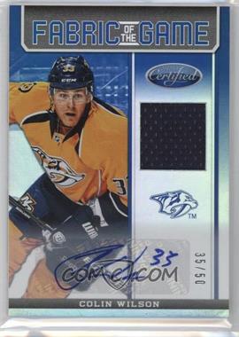 2012-13 Panini Certified - Fabric of the Game - Mirror Blue Jersey Autograph #FOG-WIL - Colin Wilson /50