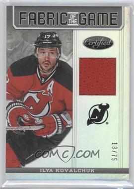 2012-13 Panini Certified - Fabric of the Game - Mirror Hot Box #FOG-IK - Ilya Kovalchuk /75