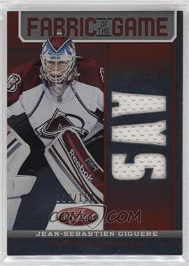 2012-13 Panini Certified - Fabric of the Game - Mirror Red Team Die-Cut #FOG-JSG - Jean-Sebastien Giguere /150