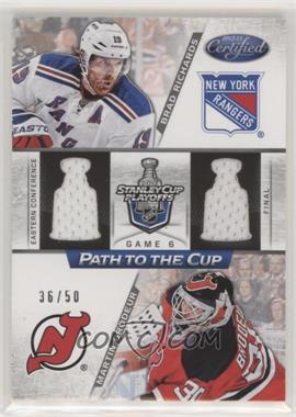 2012-13 Panini Certified - Path to the Cup Conference Finals - Dual Jerseys #PCCF11 - Brad Richards, Martin Brodeur /50