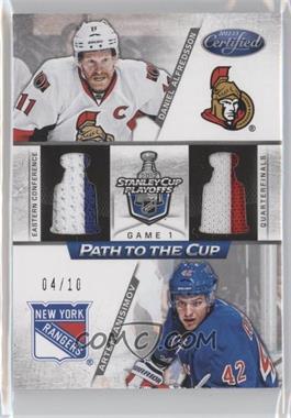 2012-13 Panini Certified - Path to the Cup Quarterfinals - Dual Jerseys Prime #PCQF22 - Artem Anisimov, Daniel Alfredsson /10