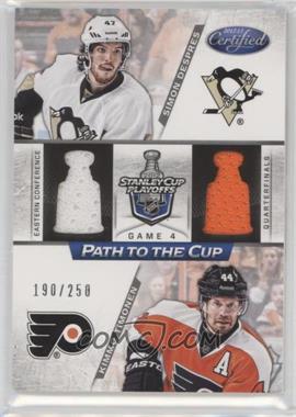 2012-13 Panini Certified - Path to the Cup Quarterfinals - Dual Jerseys #PCQF46 - Simon Despres, Kimmo Timonen /250