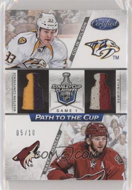 2012-13 Panini Certified - Path to the Cup Semifinals - Dual Jerseys Prime #PCSF5 - Colin Wilson, Martin Hanzal /10