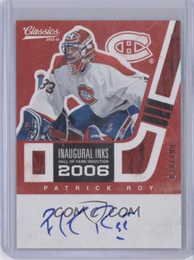 2012-13 Panini Classics Signatures - Inaugural Inks #INK-PR - Patrick Roy /100