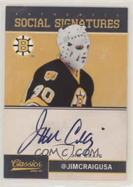 2012-13 Panini Classics Signatures - Social Signatures #SS-JIM - Jim Craig