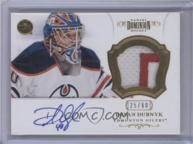 2012-13 Panini Dominion - Autographed Patch #67 - 2013-14 Rookie Anthology Update - Devan Dubnyk /60