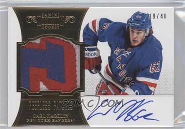 2012-13 Panini Dominion - Peerless Patches #35 - 2013-14 Rookie Anthology Update - Carl Hagelin /40