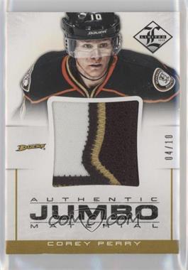 2012-13 Panini Limited - Authentic Jumbo Material - Patch #JJ-CO - Corey Perry /10