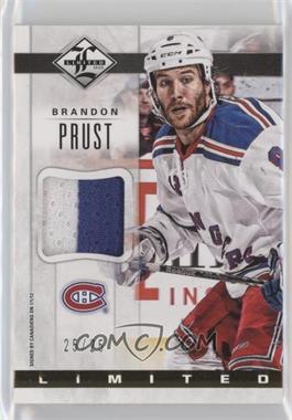 2012-13 Panini Limited - Limited Jerseys - Prime #LJ-BP - Brandon Prust /25