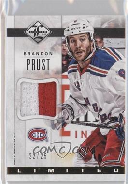 2012-13 Panini Limited - Limited Jerseys - Prime #LJ-BP - Brandon Prust /25