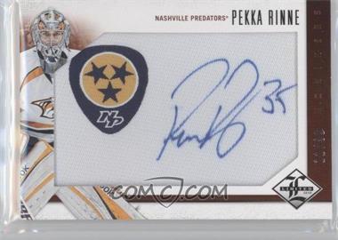 2012-13 Panini Limited - Monikers Patch Signatures #M-PRI - Pekka Rinne /99