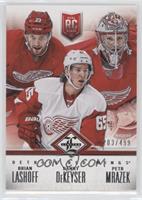 Detroit Red Wings (Brian Lashoff, Danny DeKeyser, Petr Mrazek) #/499