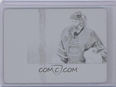 2012-13 Panini Prime - 12-13 Dominion Autographed Patch - Printing Plate Black #40 - Cory Schneider /1