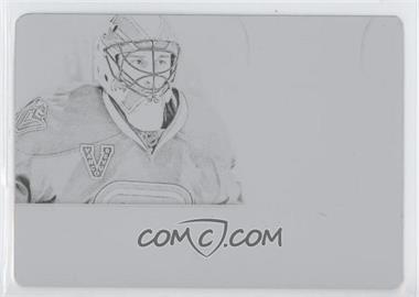 2012-13 Panini Prime - 12-13 Dominion Autographed Patch - Printing Plate Black #47 - Roberto Luongo /1