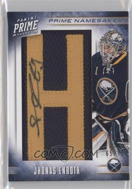 2012-13 Panini Prime - Prime Namesakes #28 - Jhonas Enroth /75