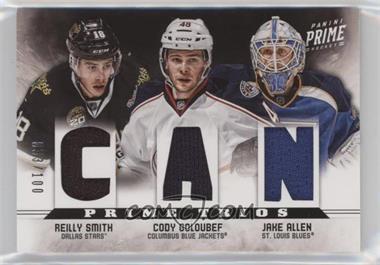 2012-13 Panini Prime - Prime Trios #24 -  Reilly Smith, Cody Goloubef, Jake Allen /100