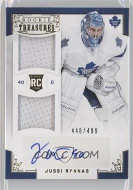 2012-13 Panini Rookie Anthology - [Base] #145 - Rookie Treasures - Jussi Rynnas /499