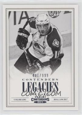 2012-13 Panini Rookie Anthology - Contenders Legacies #L17 - Joe Sakic /999