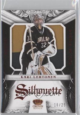 2012-13 Panini Rookie Anthology - Crown Royale Silhouette Materials - Prime #6 - Kari Lehtonen /25