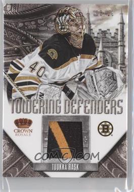 2012-13 Panini Rookie Anthology - Crown Royale Towering Defenders Material - Patch #TD-TR - Tuukka Rask /10