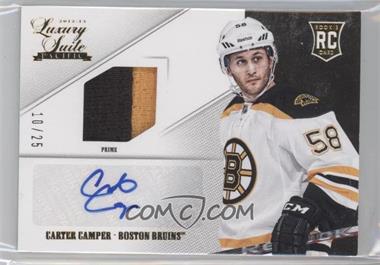 2012-13 Panini Rookie Anthology - Luxury Suite - Gold Autographs #54 - Carter Camper /25