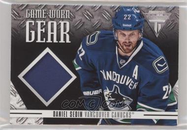 2012-13 Panini Rookie Anthology - Titanium Game Worn Gear - Patch #GG-DS - Daniel Sedin /25