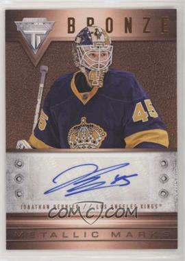 2012-13 Panini Rookie Anthology - Titanium Metallic Marks Autographs #33 - Jonathan Bernier