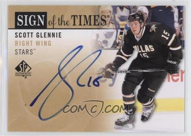 2012-13 SP Authentic - Sign of the Times #SOT-SG - Scott Glennie