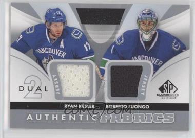 2012-13 SP Game Used Edition - Authentic Fabrics Dual #AF2-LK - Ryan Kesler, Roberto Luongo [Good to VG‑EX]