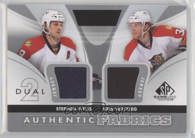 2012-13 SP Game Used Edition - Authentic Fabrics Dual #AF2-WV - Stephen Weiss, Kris Versteeg