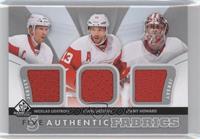 Nicklas Lidstrom, Jim Howard, Johan Franzen, Henrik Zetterberg, Pavel Datsyuk