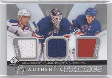 2012-13 SP Game Used Edition - Authentic Fabrics Fives #AF5-NYR - Marian Gaborik, Henrik Lundqvist, Marc Staal, Chris Kreider, Derek Stepan