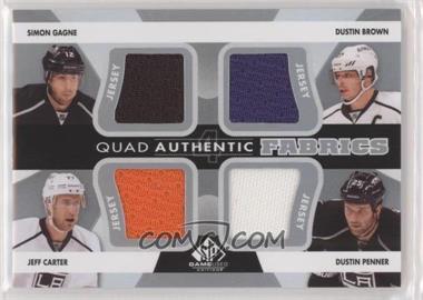 2012-13 SP Game Used Edition - Authentic Fabrics Quad #AF4-LAK - Simon Gagne, Dustin Brown, Jeff Carter, Dustin Penner