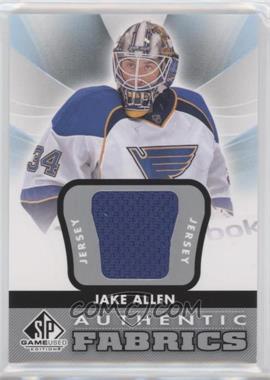 2012-13 SP Game Used Edition - Authentic Fabrics #AF-JK - Jake Allen