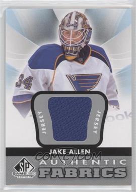 2012-13 SP Game Used Edition - Authentic Fabrics #AF-JK - Jake Allen