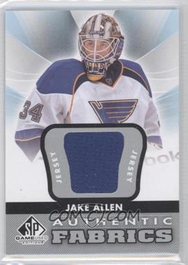 2012-13 SP Game Used Edition - Authentic Fabrics #AF-JK - Jake Allen