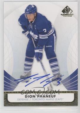 2012-13 SP Game Used Edition - [Base] - Autographs #10 - Dion Phaneuf