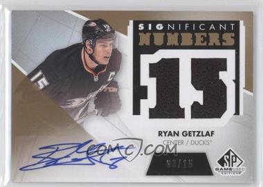 2012-13 SP Game Used Edition - Significant Numbers Autographed Memorabilia #SN-RG - Ryan Getzlaf /15