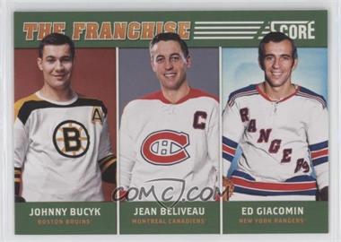 2012-13 Score - Retail The Franchise Triple Player Checklists #FCL2 - Johnny Bucyk, Ed Giacomin, Jean Beliveau