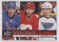 Young Guns Checklist - Chris Kreider, Sven Baertschi, Jaden Schwartz