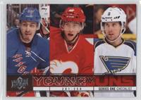 Young Guns Checklist - Chris Kreider, Sven Baertschi, Jaden Schwartz