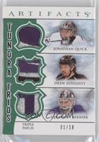 Jonathan Quick, Drew Doughty, Jonathan Bernier #/18