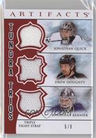 Jonathan Quick, Drew Doughty, Jonathan Bernier #/6