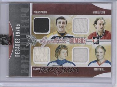 2012 In the Game - Fall Expo Redemption Prize Superlative Combos Game-Used - Silver #SC-66 - Phil Esposito, Darryl Sittler, Bobby Hull, Guy Lafleur /9