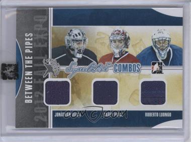 2012 In the Game - Fall Expo Redemption Prize Superlative Combos Game-Used - Silver #SC-73 - Carey Price, Roberto Luongo, Jonathan Quick /9