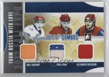2012 In the Game - Fall Expo Redemption Prize Superlative Combos Game-Used - Silver #SC-84 - Nail Yakupov, Pavel Bure, Alexander Ovechkin /9