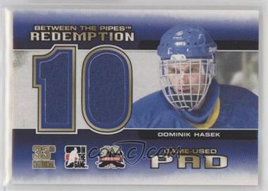 2012 In the Game Between the Pipes - Spring Expo Redemption Prizes Game-Used #BTPR-16 - Dominik Hasek
