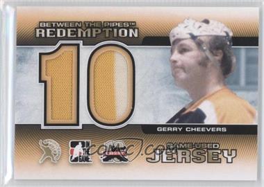 2012 In the Game Between the Pipes - Spring Expo Redemption Prizes Game-Used #BTPR-35 - Gerry Cheevers