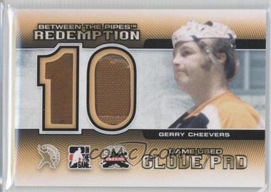 2012 In the Game Between the Pipes - Spring Expo Redemption Prizes Game-Used #BTPR-39 - Gerry Cheevers